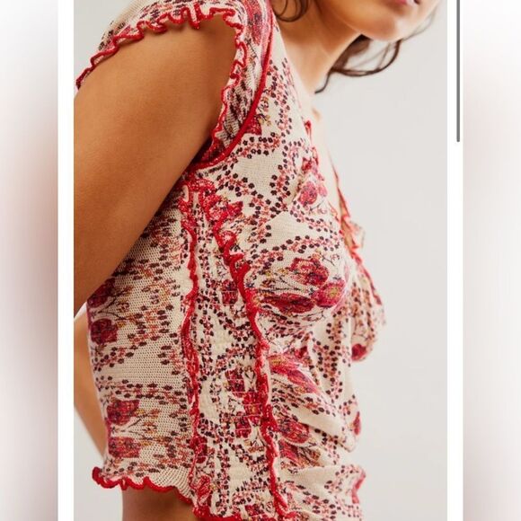 NWT Oh My Baby Tee by Free People in Sand Combo Size: M - Picture 2 of 11